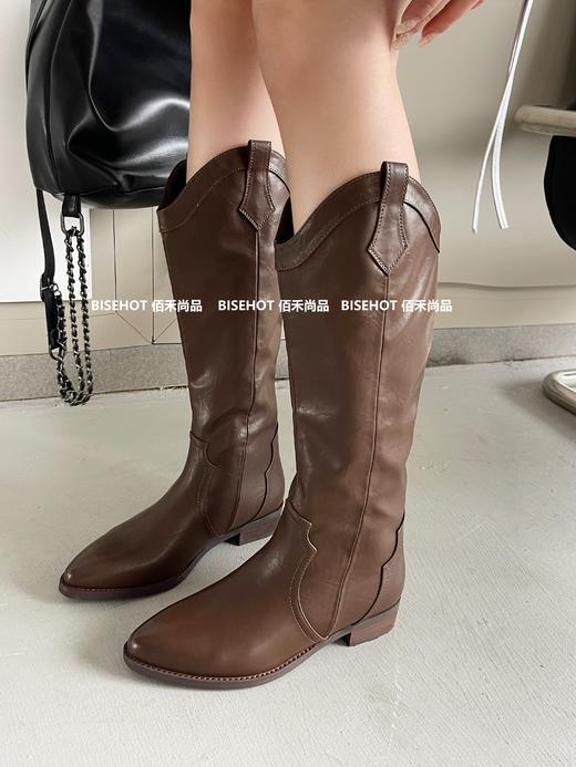 新品女士单层尖头骑士高靴962B35543（W） 商品图1