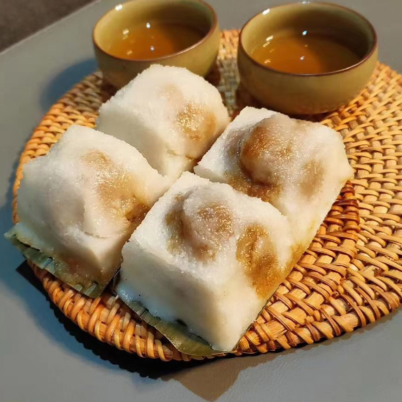 浙江德清 茶糕/南瓜早点 当地人每天早上排队买的小时候味道