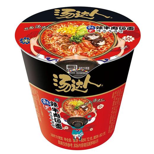 汤达人 辣牛肉味汤面 82g/桶 商品图1