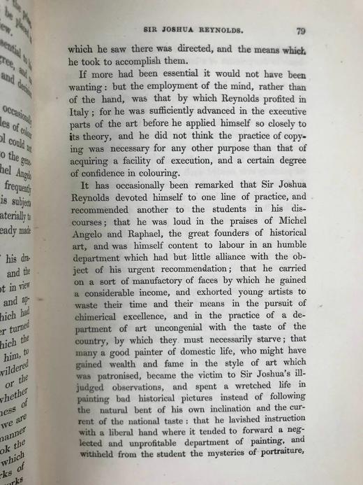 1878年 乔舒亚·雷诺兹文学作品集（卷1） 1幅肖像插图 全真皮精装32开 商品图5