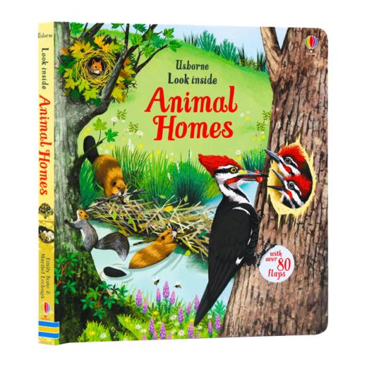 Look Inside: Animal Homes 英文原版绘本 偷偷看之动物的家 英文版 纸板书 商品图1