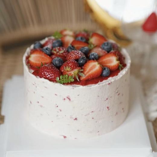 无蛋奶无麸质 自制草莓果酱生日蛋糕 商品图0