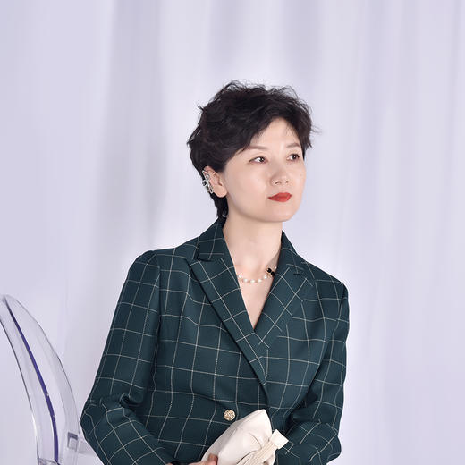 圣三利女装  气质优雅X形格纹西装外套SL2032121 商品图3