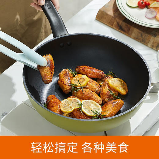 苏泊尔（SUPOR）炒锅不粘锅火红点控温家用炒菜锅少油烟平底煎炒锅电磁炉燃气通用 32cm口径EC32SP08 商品图5