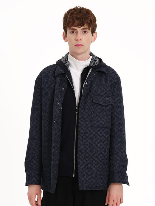 callisto藏青羊毛混纺羽绒夹克 FSFED050C 商品图0