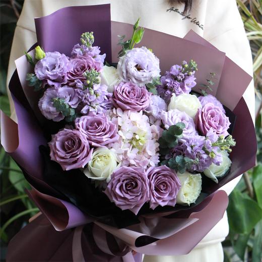 【紫罗兰】紫色混搭玫瑰花束 商品图2