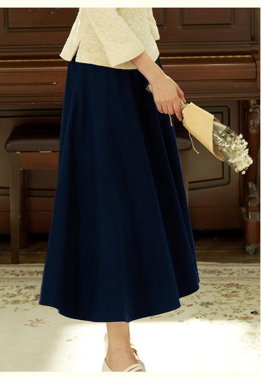 逸红颜明月优选#『虹鸢/祥雲』冬季优雅穿搭秘籍，弹力针织毛呢百褶裙 商品图14