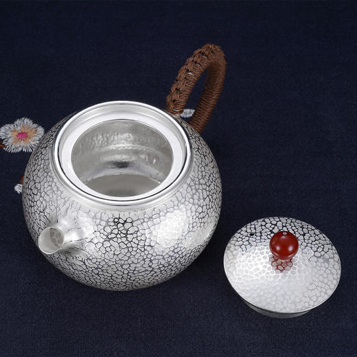 子佩集S999银【手工锤纹】提梁壶小茶壶公道杯摆件茶杯摆件茶具套装【AHYQ041】【AHYQ028】【AHYQ016】【AHYQ042】2311 商品图6