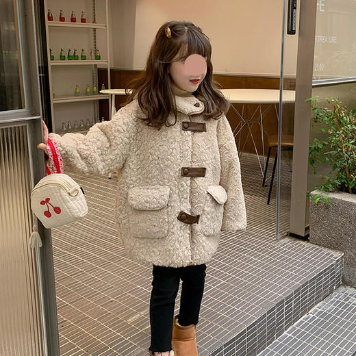 裁缝学苑TX32女童外套纸样儿童新款中大童皮毛一体羊羔绒上衣版型 商品图1