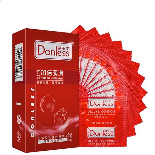 [多乐士]天然胶乳橡胶避孕套(梦幻加倍润滑)12只 商品图0