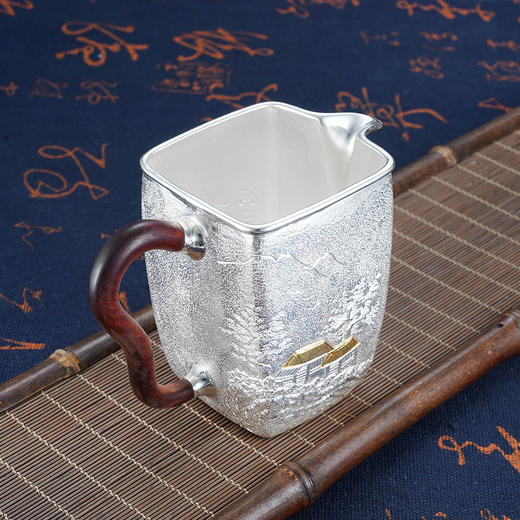 子佩集S999银【云影仙踪】嵌金提梁壶小茶壶公道杯摆件茶杯摆件茶具套装【ZJ011】【ZJ002】【ZJ003】【ZJ013】原创作品2311 商品图12