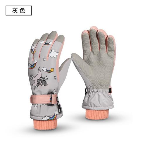 儿童滑雪手套秋冬季男童女孩加绒加厚保暖宝宝手套玩雪防泼水 商品图7