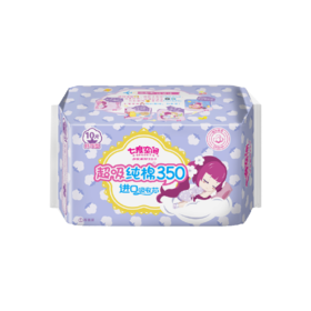 七度空间少女系列超吸纯棉纤巧夜用10片装