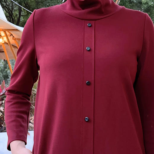 SAINT L’UCK/圣媛女装立领秋冬中长款连衣裙SA319L07 商品图4