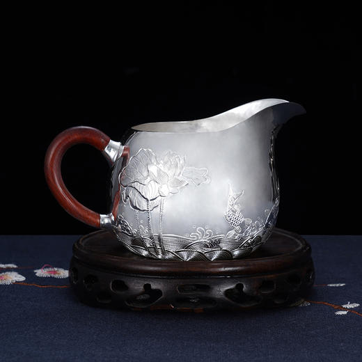 子佩集S999银【依荷听雨】提梁壶小茶壶公道杯摆件茶具套装【ZJ029】【ZJ030】【ZJ031】2311 商品图6