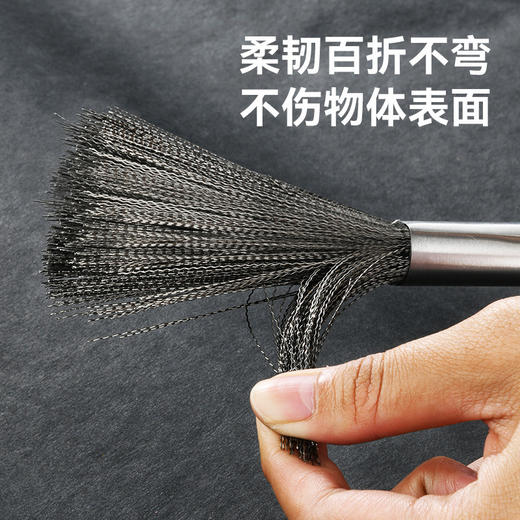 「拍1发2！9.9元包邮」304不锈钢锅刷 不锈钢刷子长柄厨房用品不沾油不锈钢丝清洁工具 商品图2