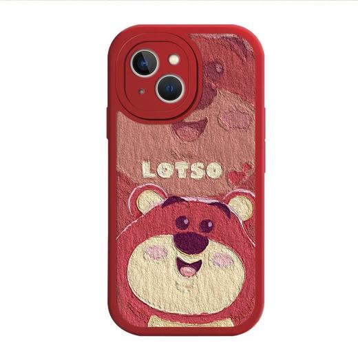 草莓熊苹果15手机壳iphone14可爱13pro卡通12硅胶11防摔x/xsmax套 商品图4