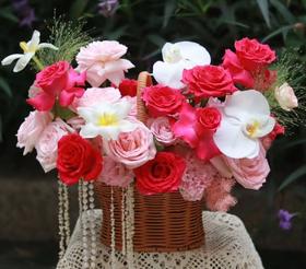 梦境花园（玫红色系手提篮）