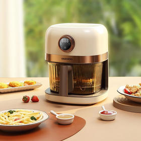 大宇（DAEWOO）家用电炸锅多功能可视窗口4L容量空气炸锅 DYKZ-4008暖阳白