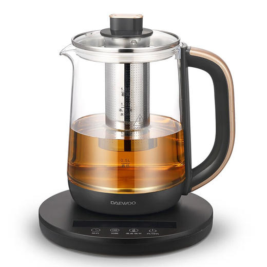 大宇（DAEWOO）煮茶壶1.8L容量家用多功能玻璃花茶烧水壶办公室养生壶 DYYS-18H20养生壶 商品图7