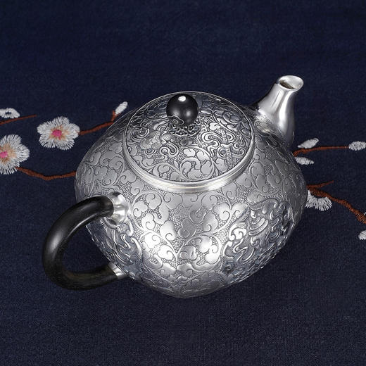 子佩集S999银【八宝祥瑞】提梁壶小茶壶公道杯摆件茶具套装【ZJ014】【ZJ015】【ZJ016】2311 商品图9