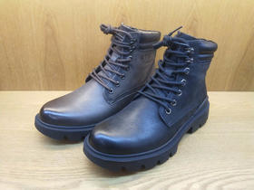 豪行真皮马丁靴11362301时尚系带男士鞋休闲单靴