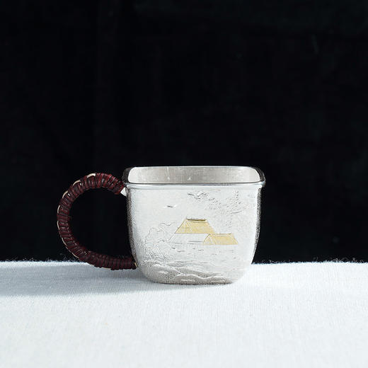 子佩集S999银【云影仙踪】嵌金提梁壶小茶壶公道杯摆件茶杯摆件茶具套装【ZJ011】【ZJ002】【ZJ003】【ZJ013】原创作品2311 商品图13