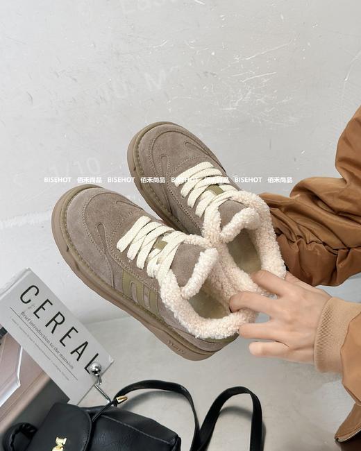 新品女士磨砂牛皮加绒厚底雪地靴938B35550（W） 商品图6