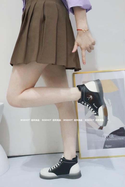 新品女士加绒牛津底百搭高帮休闲棉鞋963B35571（W） 商品图1