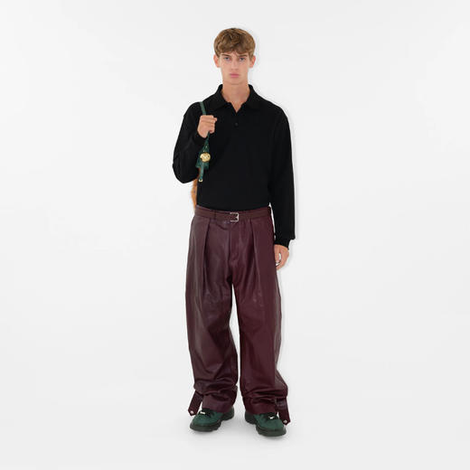 BURBERRY 巴宝莉 男士长袖棉质 Polo 衫 黑色 8077320 A1189 商品图1