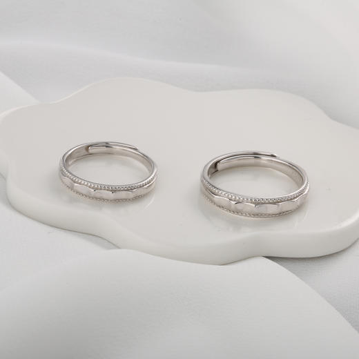 【宏艺珠宝】云山涧情侣对戒·银s925戒指 商品图1