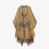 BURBERRY 巴宝莉 女士格纹羊毛羊绒混纺披肩 驼色 8078450 A7026 商品缩略图0
