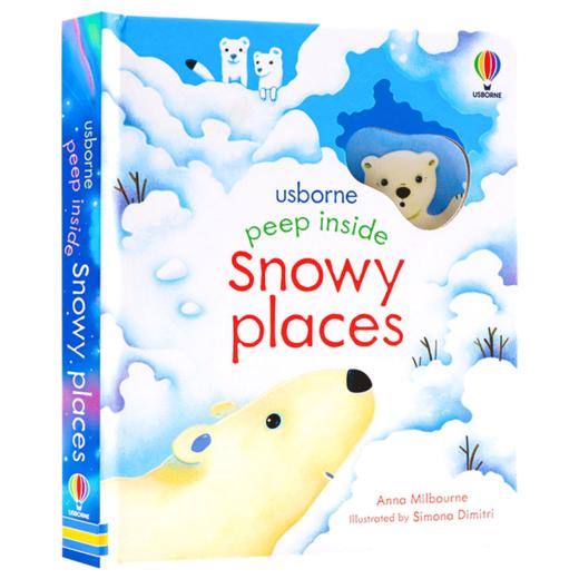 英文原版绘本 雪地 Peep Inside Snowy Places 偷偷看里面系列 儿童启蒙纸板机关翻翻书 全英文版 商品图1