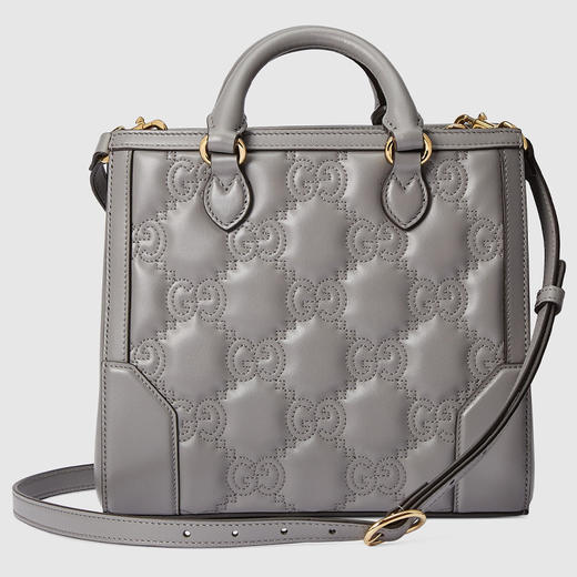 GUCCI 古驰 女士 GG Matelassé系列 皮革迷你提挎包 灰色 728309 UM8HG 1563 商品图2