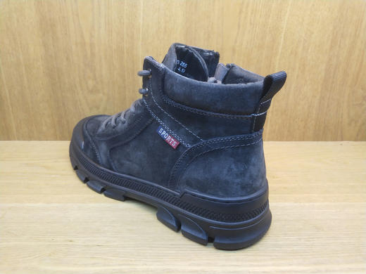 冬款11462701牛皮加绒厚底增高时尚马丁靴男棉鞋短靴 商品图3