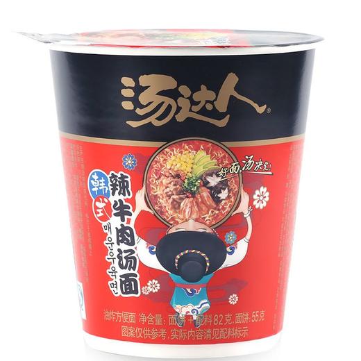 汤达人 辣牛肉味汤面 82g/桶 商品图0
