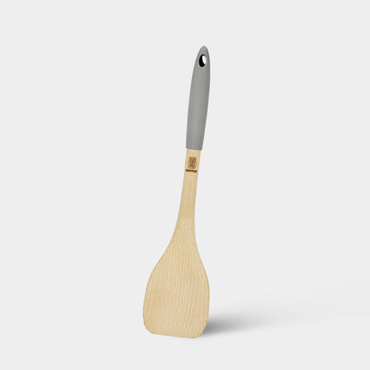 丽娅系列硅胶榉木锅铲 商品图0