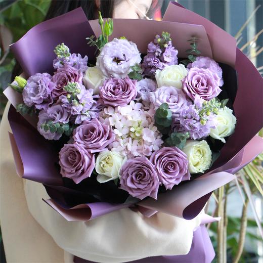 【紫罗兰】紫色混搭玫瑰花束 商品图1