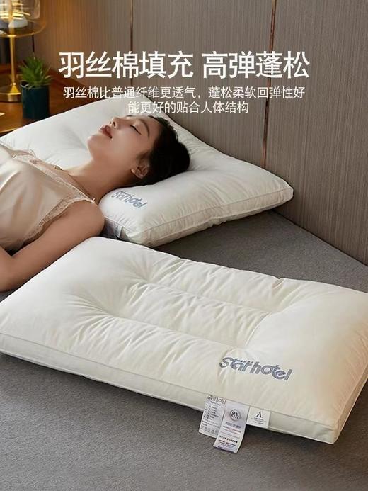 全棉枕芯家用护颈椎枕头成人助睡眠超柔低枕宿舍枕酒店抗菌枕 商品图1