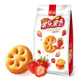 嘉士利 果乐果香草莓口味夹心饼干(立袋)  85g/袋