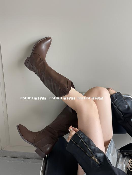 新品女士单层尖头骑士高靴962B35543（W） 商品图5