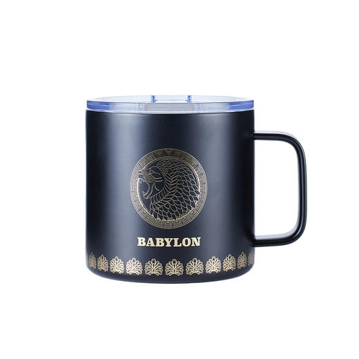 大英博物馆东方文明系列 亚述狮子不锈钢大容量把手保冷保温杯450ml 商品图4