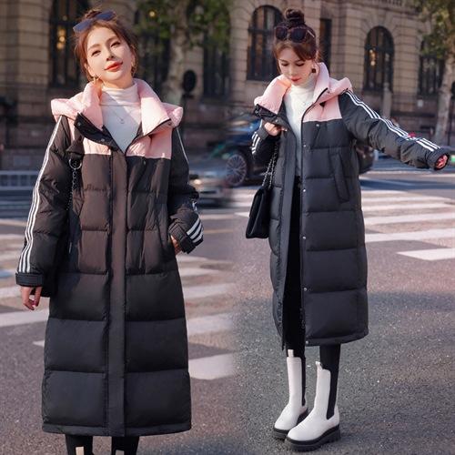 拼接撞色石墨烯羽绒服，连帽加厚90白鸭绒羽绒服HR-YJLY8070 商品图0