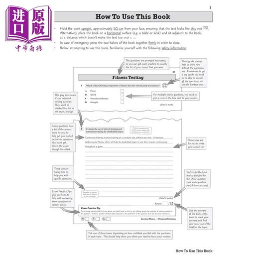【中商原版】英国CGP New GCSE Physical Education Edexcel Exam Practice Workbook 商品图3