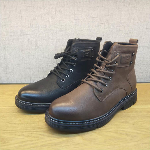 冬季新款加绒棉靴男士马丁靴11451821牛皮防滑雪地棉 商品图2