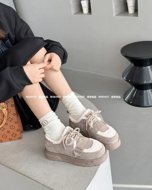 新品磨砂牛皮厚底百搭雪地靴938B35549（W） 商品图7