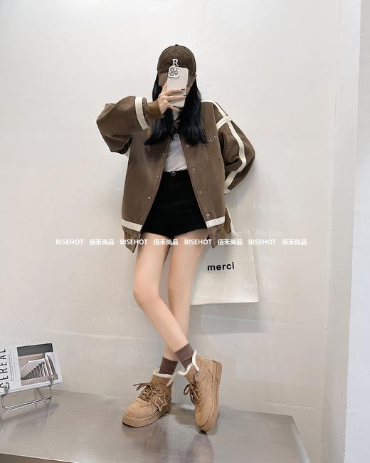 新品女士磨砂牛皮厚底高帮雪地靴938B35552（W） 商品图4