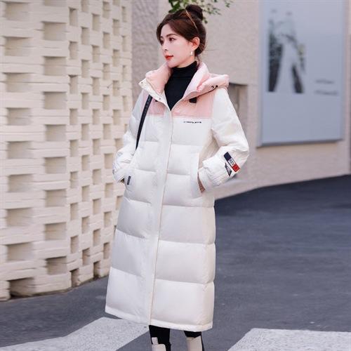 拼接撞色石墨烯羽绒服，连帽加厚90白鸭绒羽绒服HR-YJLY8070 商品图4