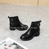 新品女士牛皮一脚蹬粗跟厚底女矮靴803B35575 商品缩略图4