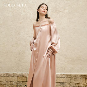 Solo setaSolo seta重磅真丝连衣睡裙女长袖桑蚕丝可外穿家居服2025秋冬款
